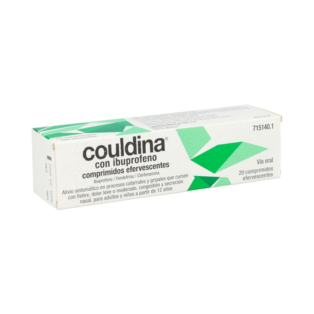 Couldina con Ibuprofeno 20 comprimidos efervescentes