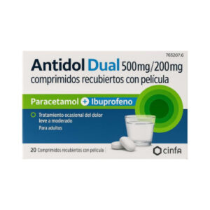 AntidolDual 500 mg/200 mg 20 comprimidos recubiertos con película